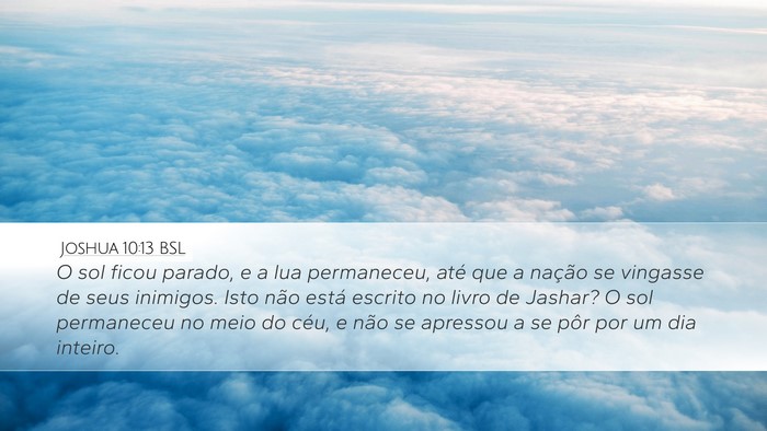 Joshua 10:13 BSL Bible Verse Image