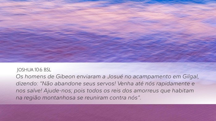 Joshua 10:6 BSL Bible Verse Image