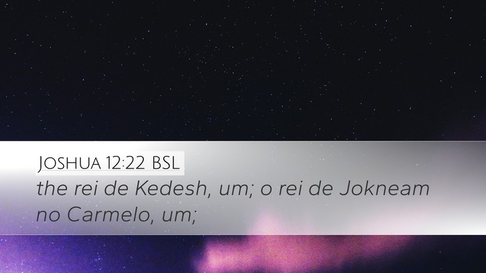 Joshua 12:22 BSL Desktop Wallpaper - the rei de Kedesh, um; o rei de Jokneam no - Desktop Bible Verse Wallpaper