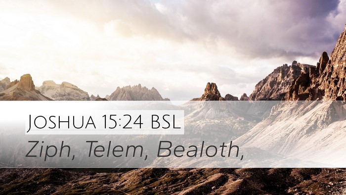 Joshua 15:24 BSL Bible Verse Image