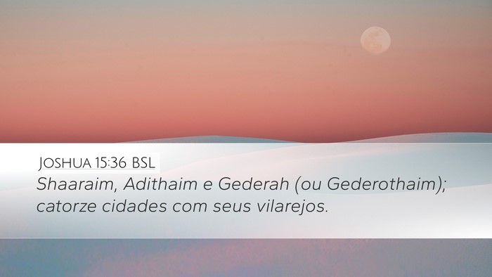 Joshua 15:36 BSL Bible Verse Image