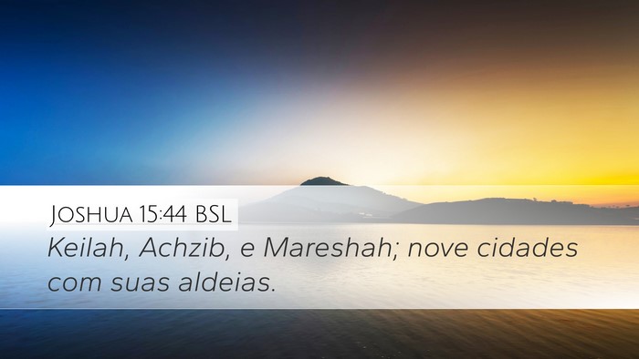 Joshua 15:44 BSL Bible Verse Image
