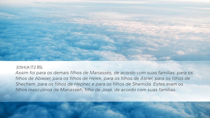 Joshua 17:2 BSL Desktop Wallpaper - Assim foi para os demais filhos de Manassés, de - Desktop Bible Verse Wallpaper