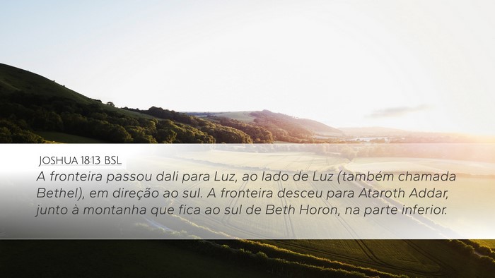 Joshua 18:13 BSL Bible Verse Image
