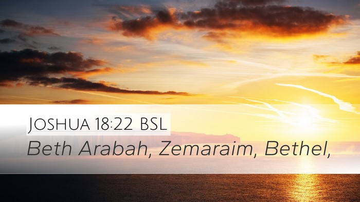 Joshua 18:22 BSL Bible Verse Image