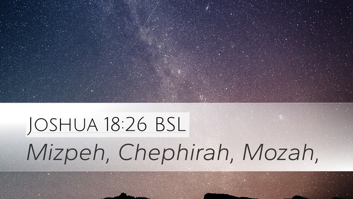 Joshua 18:26 BSL Bible Verse Image