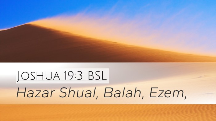 Joshua 19:3 BSL Bible Verse Image