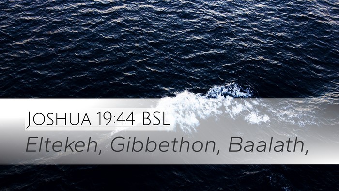 Joshua 19:44 BSL Bible Verse Image
