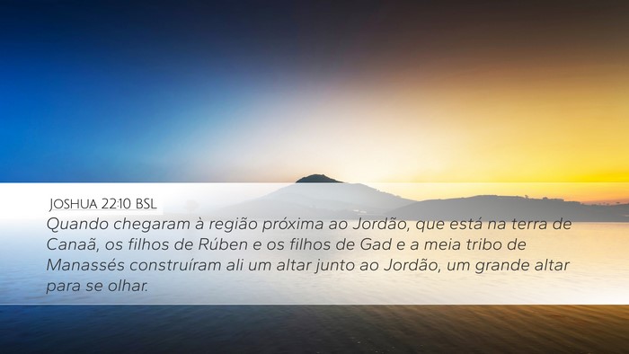 Joshua 22:10 BSL Bible Verse Image