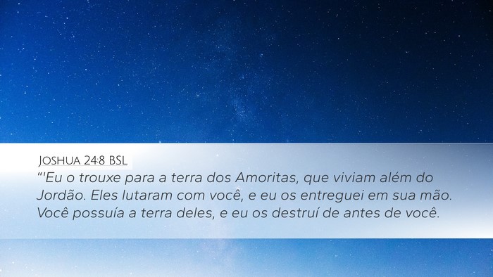 Joshua 24:8 BSL Bible Verse Image