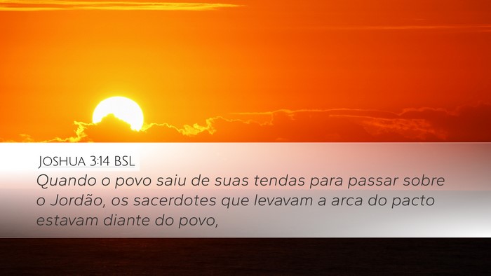 Joshua 3:14 BSL Bible Verse Image