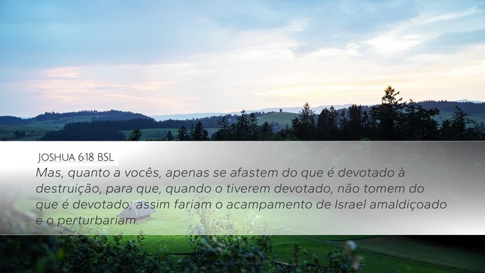 Joshua 6:18 BSL Bible Verse Image