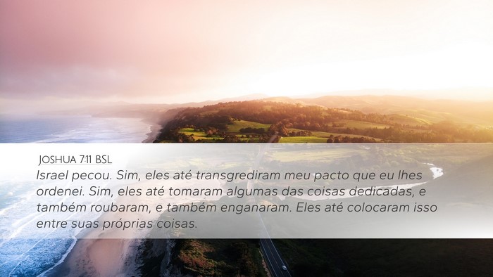 Joshua 7:11 BSL Bible Verse Image