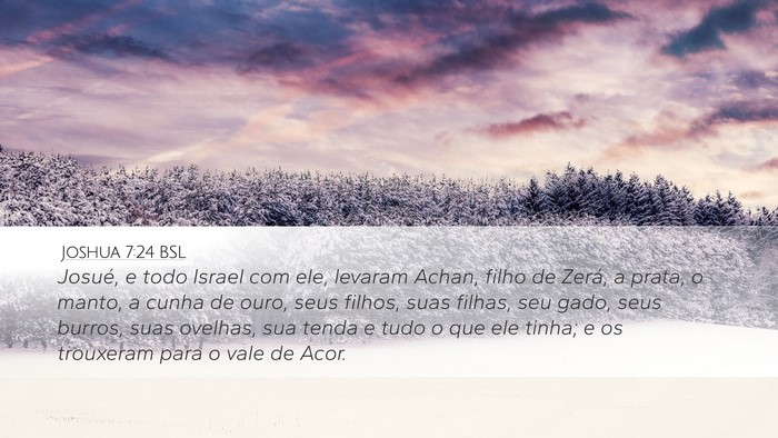 Joshua 7:24 BSL Bible Verse Image