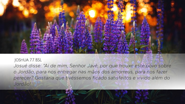 Joshua 7:7 BSL Bible Verse Image