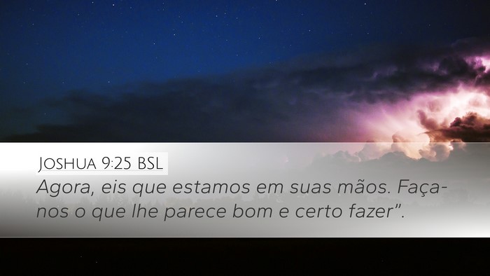 Joshua 9:25 BSL Bible Verse Image