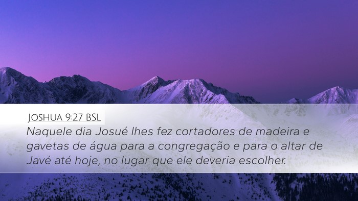 Joshua 9:27 BSL Bible Verse Image