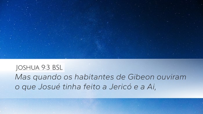 Joshua 9:3 BSL Bible Verse Image