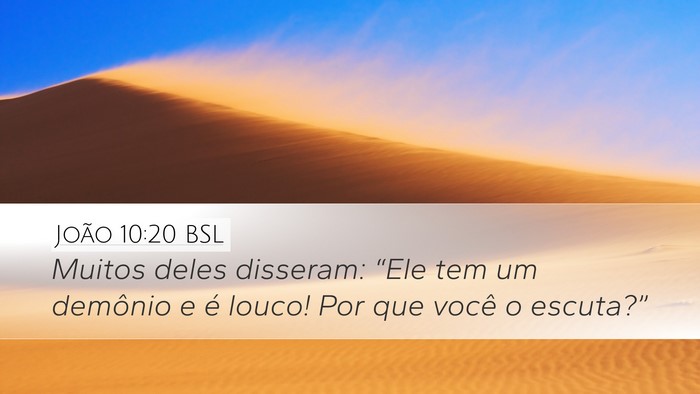 João 10:20 BSL Bible Verse Image