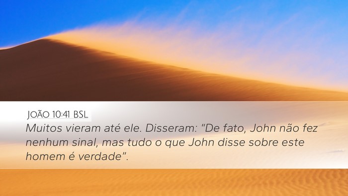 João 10:41 BSL Bible Verse Image