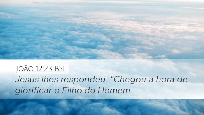 João 12:23 BSL Bible Verse Image