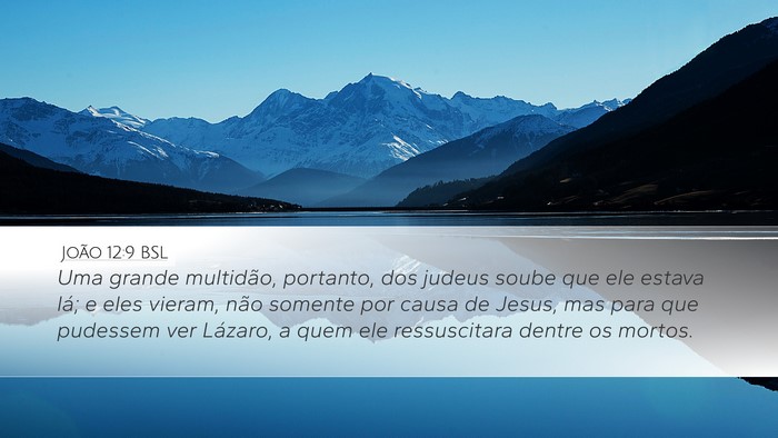 João 12:9 BSL Bible Verse Image