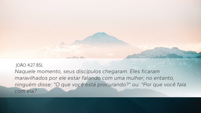 João 4:27 BSL Bible Verse Image