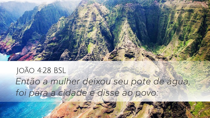 João 4:28 BSL Bible Verse Image