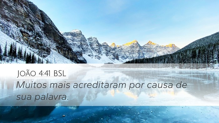 João 4:41 BSL Bible Verse Image
