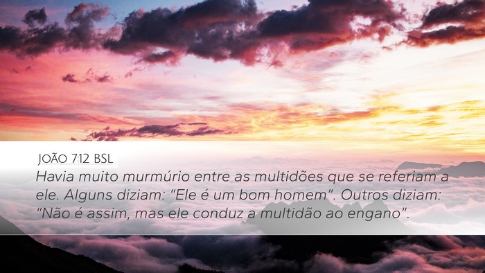 João 7:12 BSL Bible Verse Image