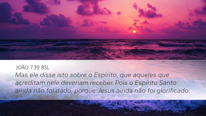 João 7:39 BSL Desktop Wallpaper - Mas ele disse isto sobre o Espírito, que aqueles - Desktop Bible Verse Wallpaper