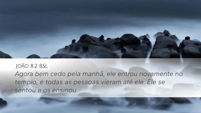 João 8:2 BSL Bible Verse Image
