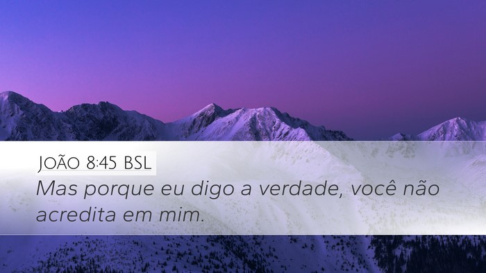 João 8:45 BSL Bible Verse Image