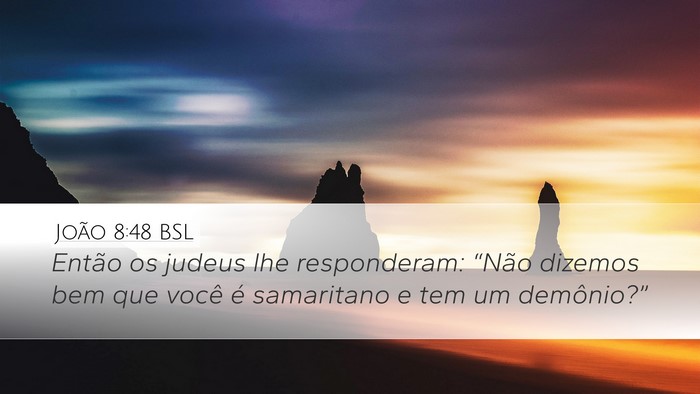 João 8:48 BSL Bible Verse Image