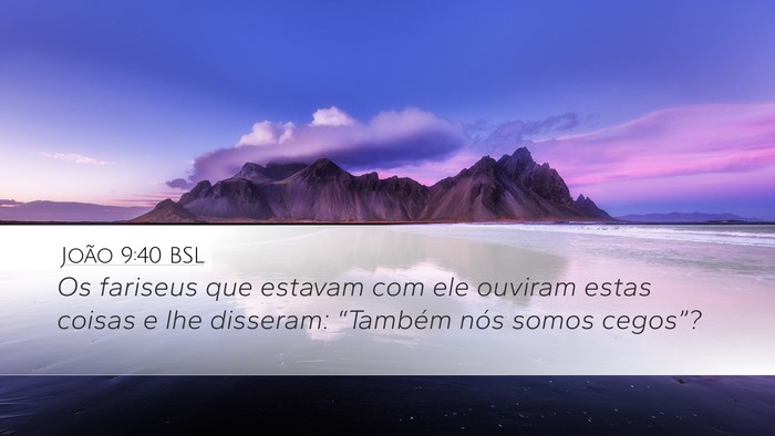João 9:40 BSL Bible Verse Image