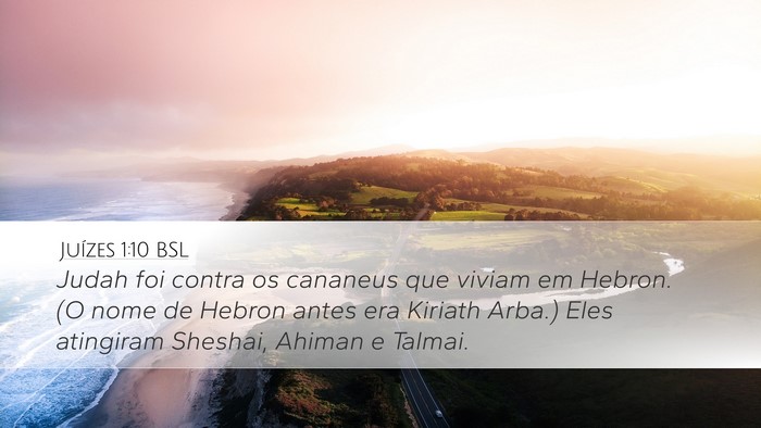 Juízes 1:10 BSL Bible Verse Image