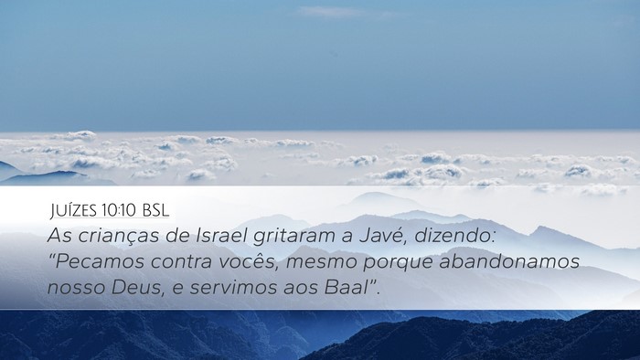Juízes 10:10 BSL Bible Verse Image