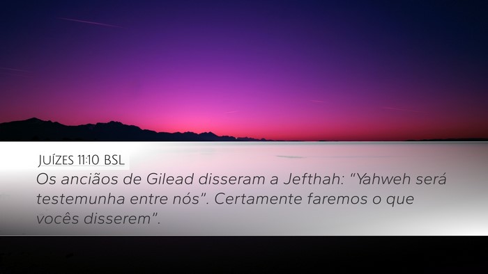 Juízes 11:10 BSL Bible Verse Image