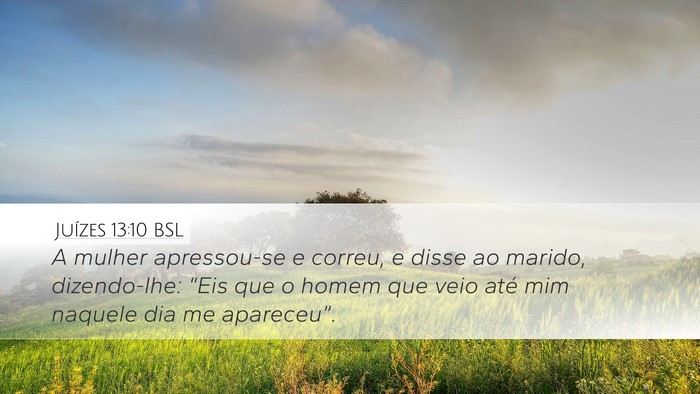 Juízes 13:10 BSL Bible Verse Image