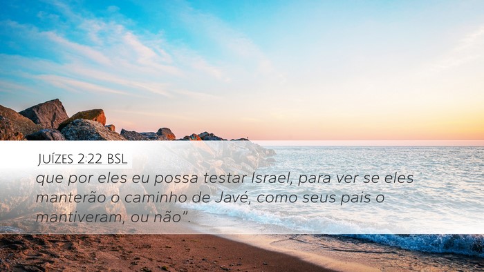 Juízes 2:22 BSL Bible Verse Image