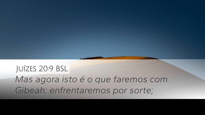 Juízes 20:9 BSL Bible Verse Image