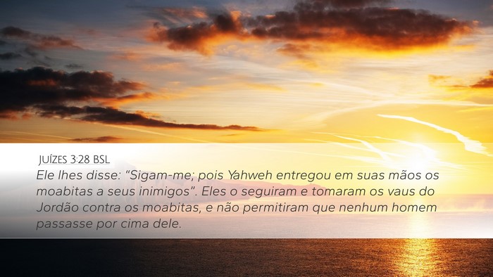 Juízes 3:28 BSL Bible Verse Image