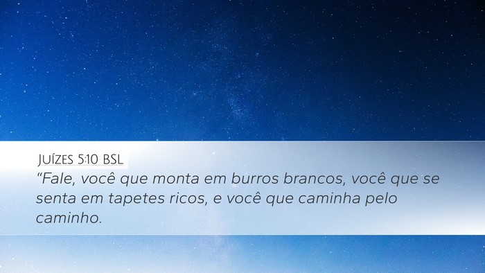 Juízes 5:10 BSL Bible Verse Image