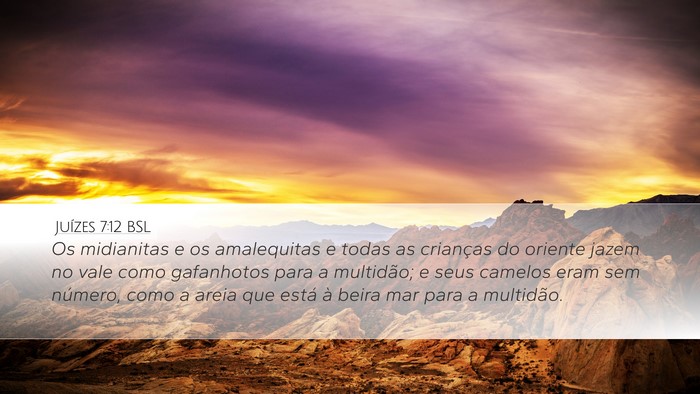 Juízes 7:12 BSL Bible Verse Image
