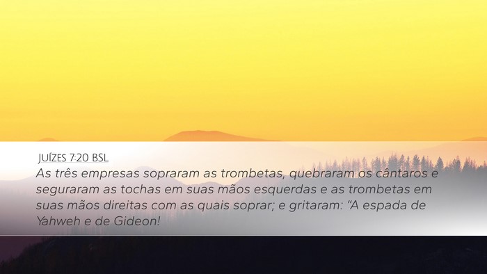Juízes 7:20 BSL Bible Verse Image