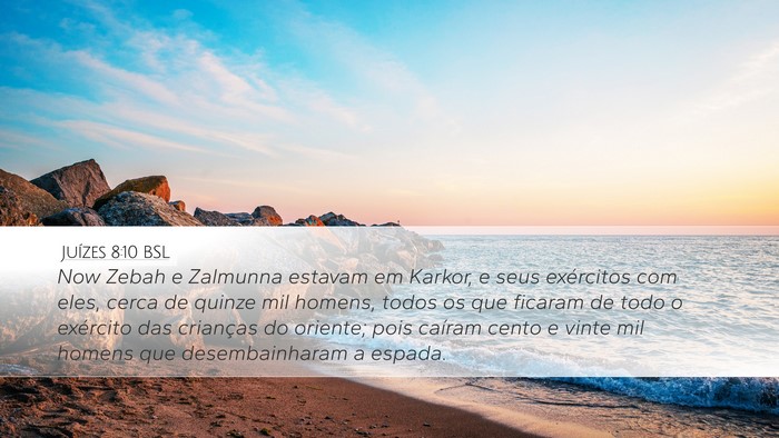 Juízes 8:10 BSL Bible Verse Image