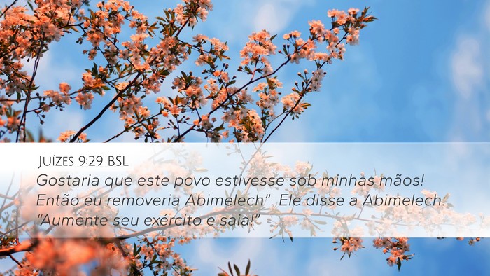 Juízes 9:29 BSL Bible Verse Image