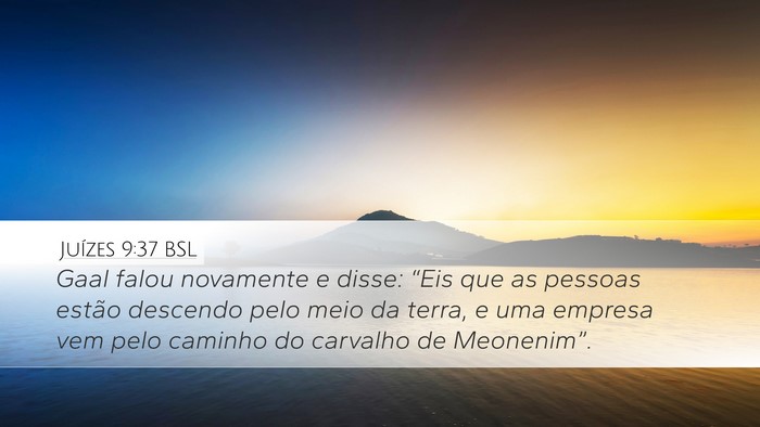 Juízes 9:37 BSL Bible Verse Image