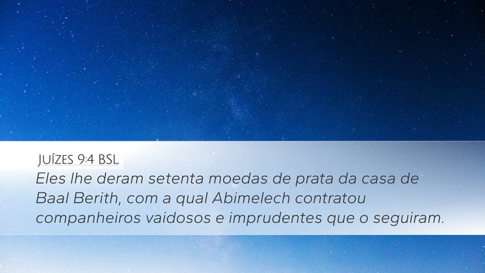 Juízes 9:4 BSL Bible Verse Image