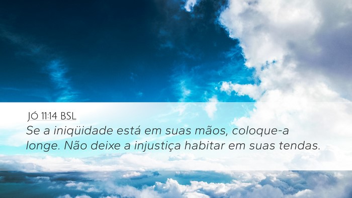 Jó 11:14 BSL Bible Verse Image